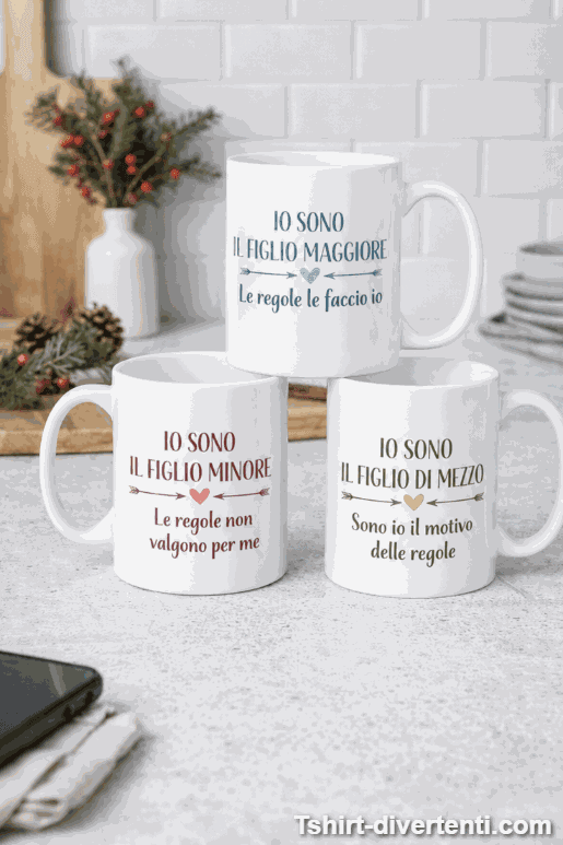 Set di tazze 3 pz fratelli sorelle