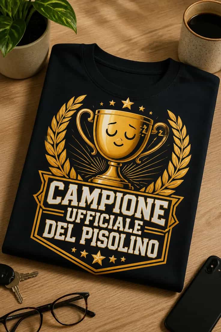 T-shirt Campione ufficiale del pisolino