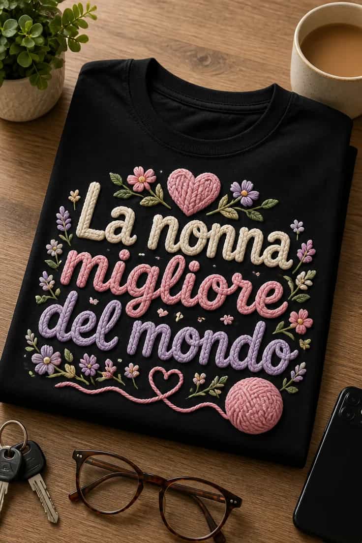 T-shirt per la nonna migliore del mondo