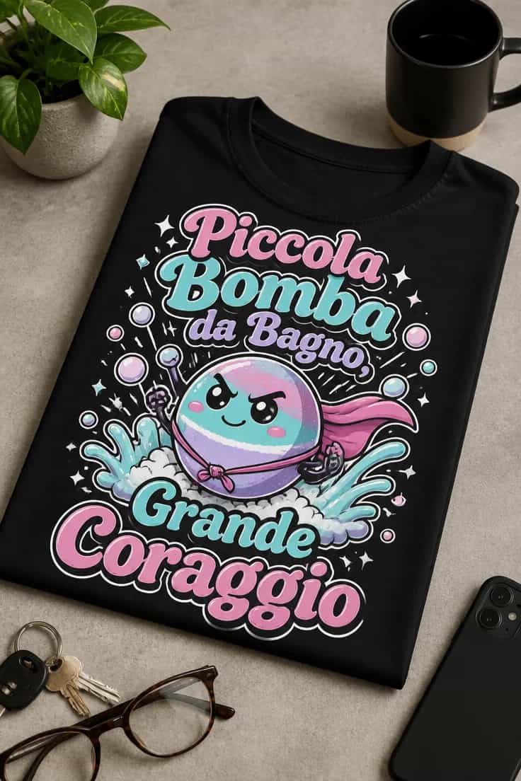 T-shirt Piccola bomba da bagno, grande coraggio