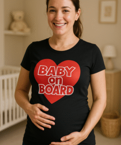 BABY on BOARD cuore - Maglietta premaman