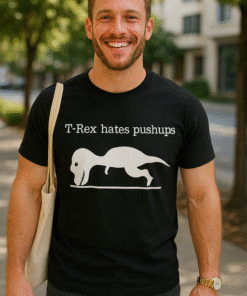 T-Rex hates pushups - Maglietta