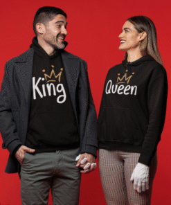 King & Queen - Set di felpe con cappuccio