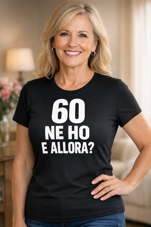Maglietta divertente "60 ne ho, e allora?"