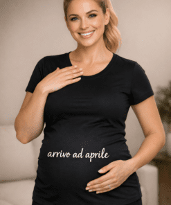 Maglietta premaman arrivo ad aprile