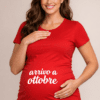 Maglietta premaman “Arrivo a ottobre”