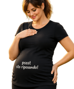 Maglietta premaman “pssst… sto riposando!”