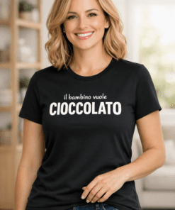 Maglietta premaman “il bambino vuole CIOCCOLATO”