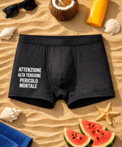 Boxer uomo ATTENZIONE ALTA TENSIONE PERICOLO MORTALE