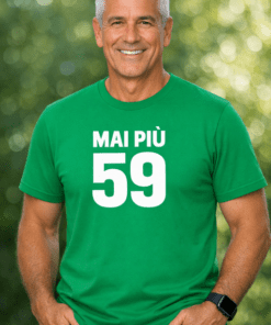 Maglietta divertente MAI PIÙ 59
