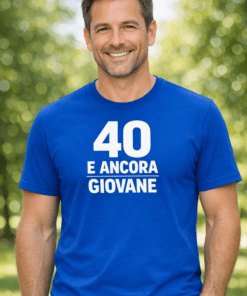 Maglietta divertente 40 e ancora giovane
