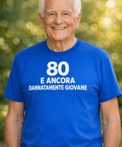 Maglietta divertente 80 e ancora dannatamente giovane