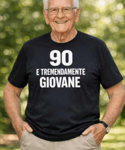Maglietta divertente 90 e tremendamente giovane