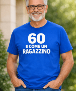 Maglietta divertente 60 e come un ragazzino