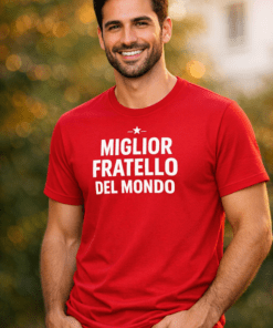 Maglietta divertente Miglior Fratello del Mondo