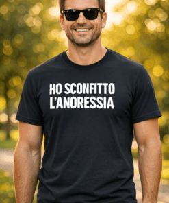 Maglietta divertente HO SCONFITTO L’ANORESSIA