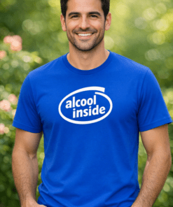 Maglietta divertente "alcool inside"