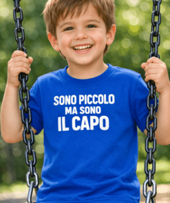 Maglietta bimbo divertente SONO PICCOLO MA SONO IL CAPO