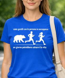 Maglietta divertente: siate gentili con le persone in sovrappeso