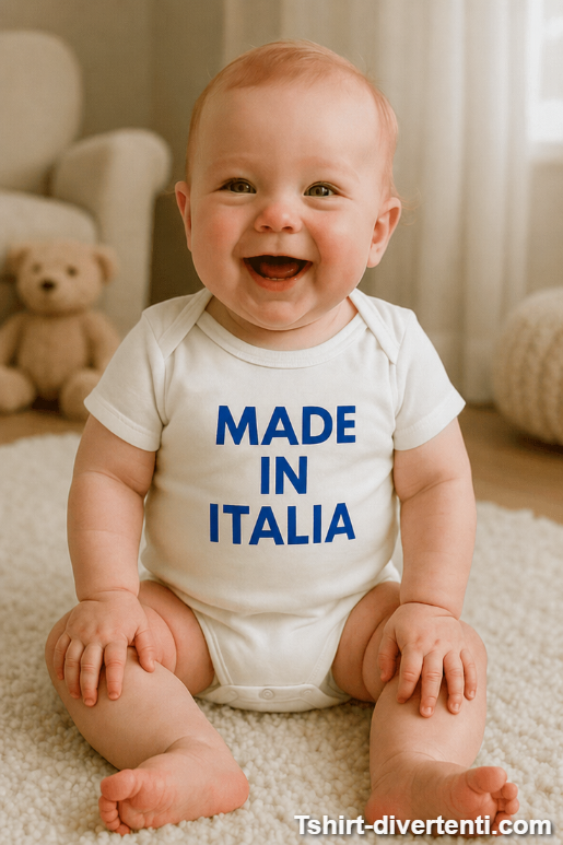 Body per neonati divertente made in Italia