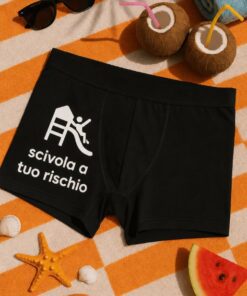 Boxer divertenti scivola a tuo rischio