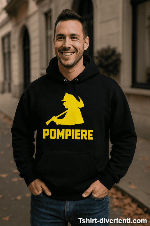 Felpa con cappuccio divertente Pompiere