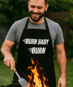Grembiule divertente Burn baby burn
