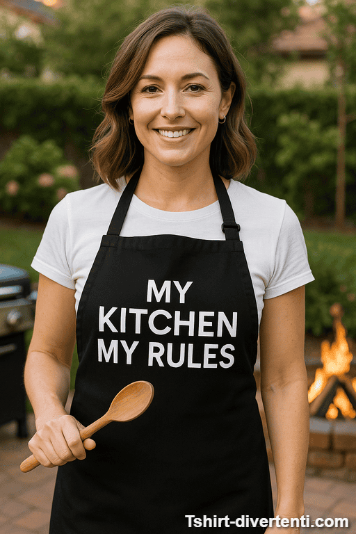 Grembiule divertente My Kitchen My Rules