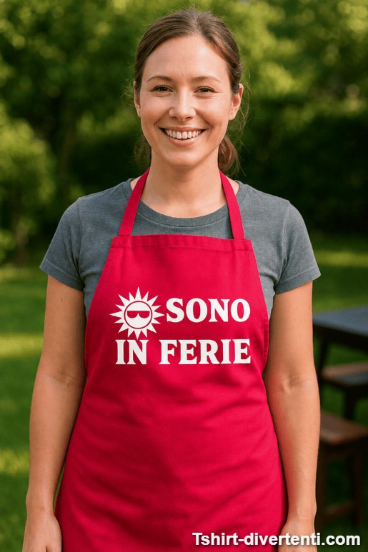 Grembiule divertente sono in ferie