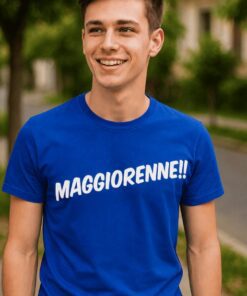 Maglietta divertente 18 anni maggiorenne