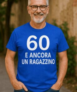 Maglietta divertente 60 e ancora un ragazzino