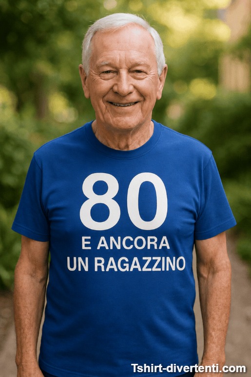 Maglietta divertente 80 e ancora un ragazzino