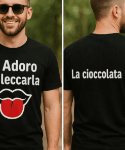 Maglietta divertente adoro leccarla la cioccolata