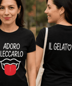 Maglietta divertente adoro leccarlo il gelato