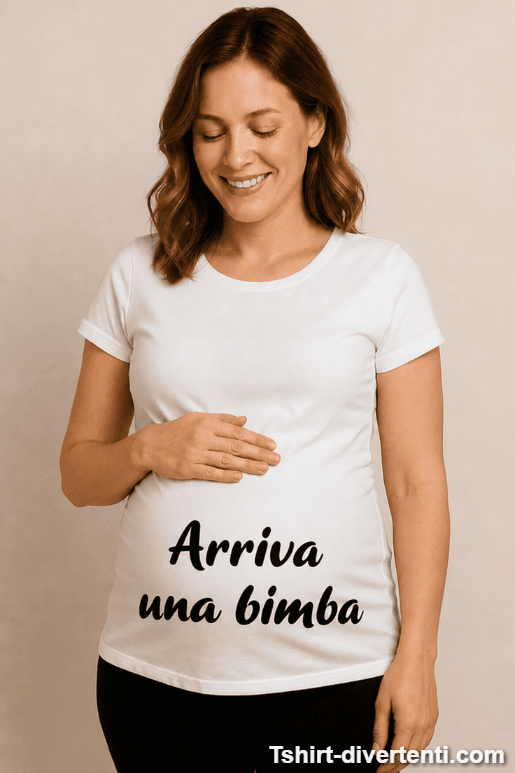 Maglietta divertente arriva una bimba