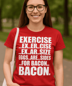 Maglietta divertente Bacon