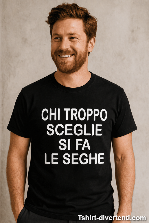 Maglietta divertente Chi sceglie si fa le seghe