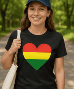 Maglietta divertente cuore rasta
