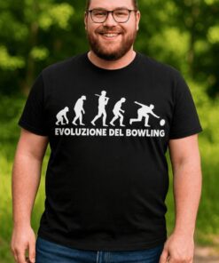 Maglietta divertente evoluzione del bowling