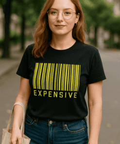 Maglietta divertente Expensive barcode