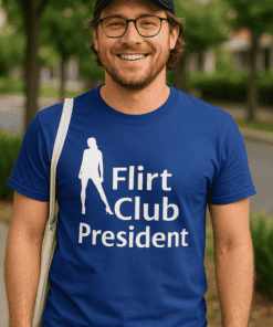 Maglietta divertente flirt club president