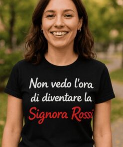 Maglietta divertente futura signora con nome a scelta