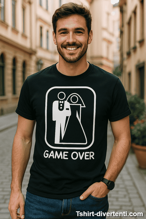 Maglietta divertente Game Over