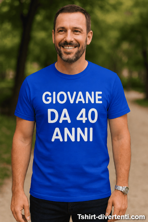 Maglietta divertente giovane da 40 anni