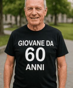 Maglietta divertente giovane da 60 anni