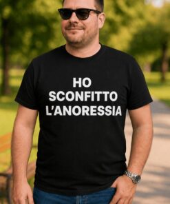 Maglietta divertente ho sconfitto l'anoressia