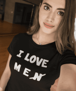 Maglietta divertente I love men