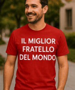 Maglietta divertente il miglior fratello del mondo