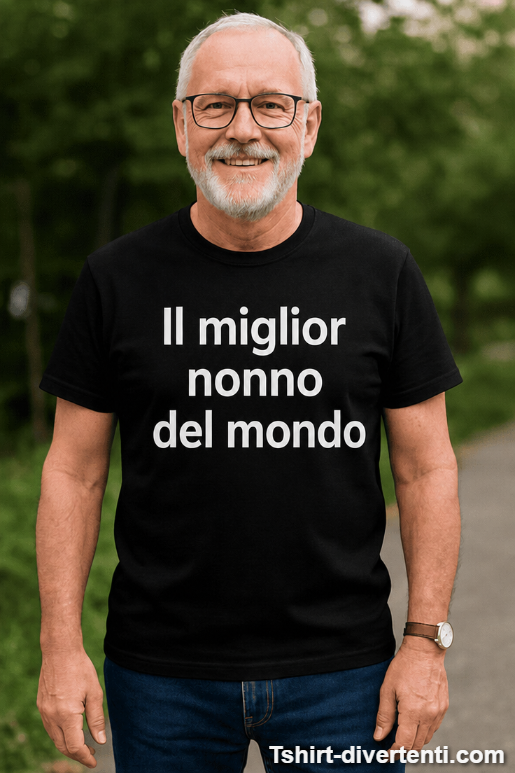 Maglietta divertente il miglior nonno del mondo