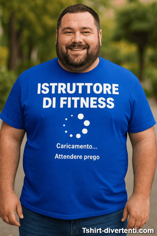 Maglietta divertente istruttore di fitness in caricamento